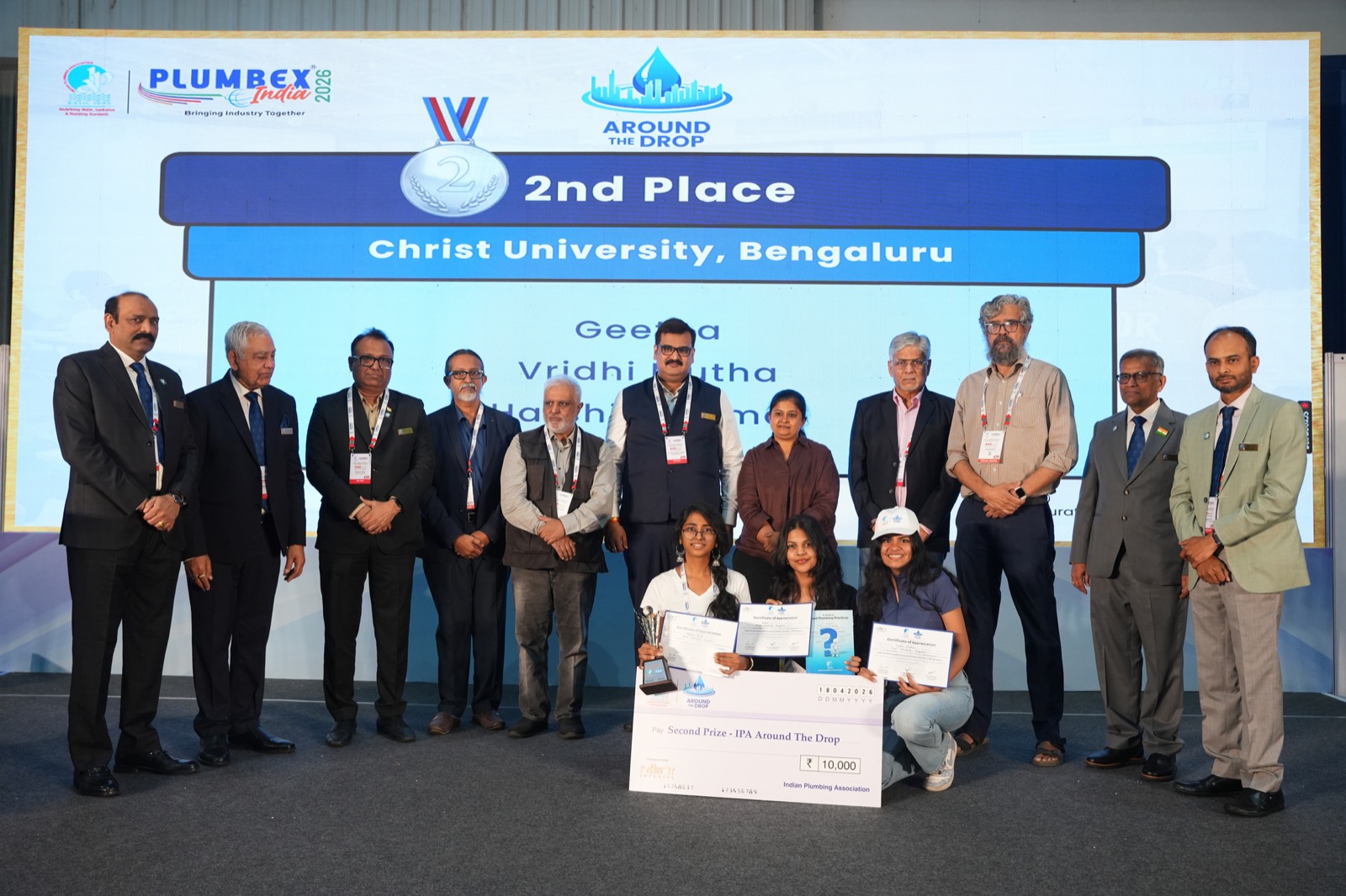 2nd Place winners from Christ University, Bengaluru